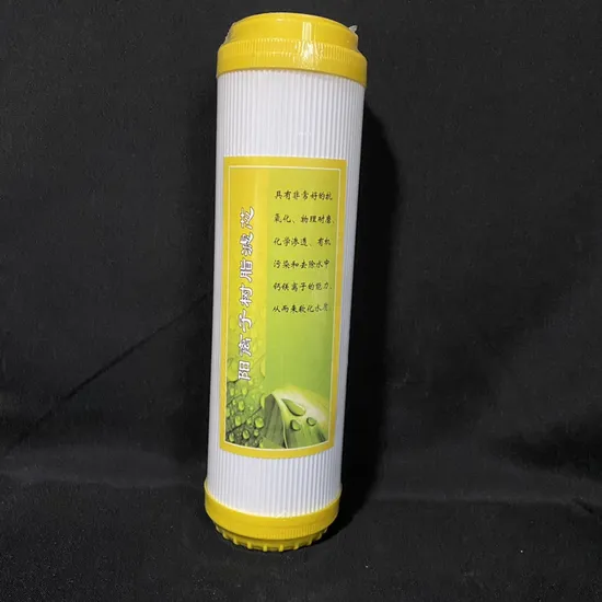 10 Inch Resin Filter Cartridge Cation Softening Ion Exchange for Descaling Hardness Removal Household Water Purifier System